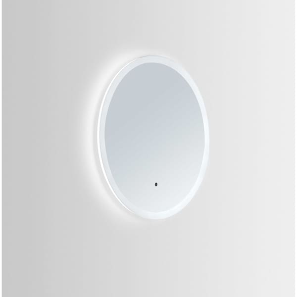 Apollo 20 In. W X 20 In. H Round LED Mirror With Touchless Control